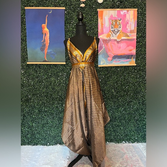 The Bohème Dream | Boho Silk Jumpsuit ONE SIZE FITS MOST - Picture 4 of 16